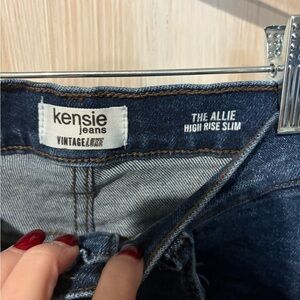 Kensie High Rise Slim Jeans - Dark Blue